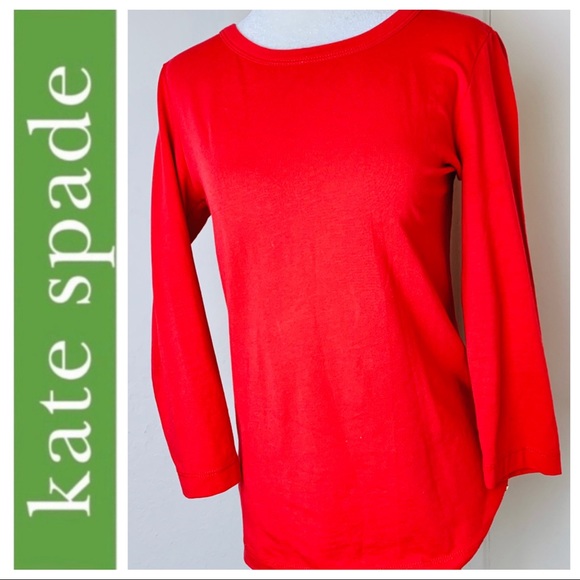 kate spade Tops - NEW KATE SPADE Bow Back Cutout Long Skeeve TOP Tee